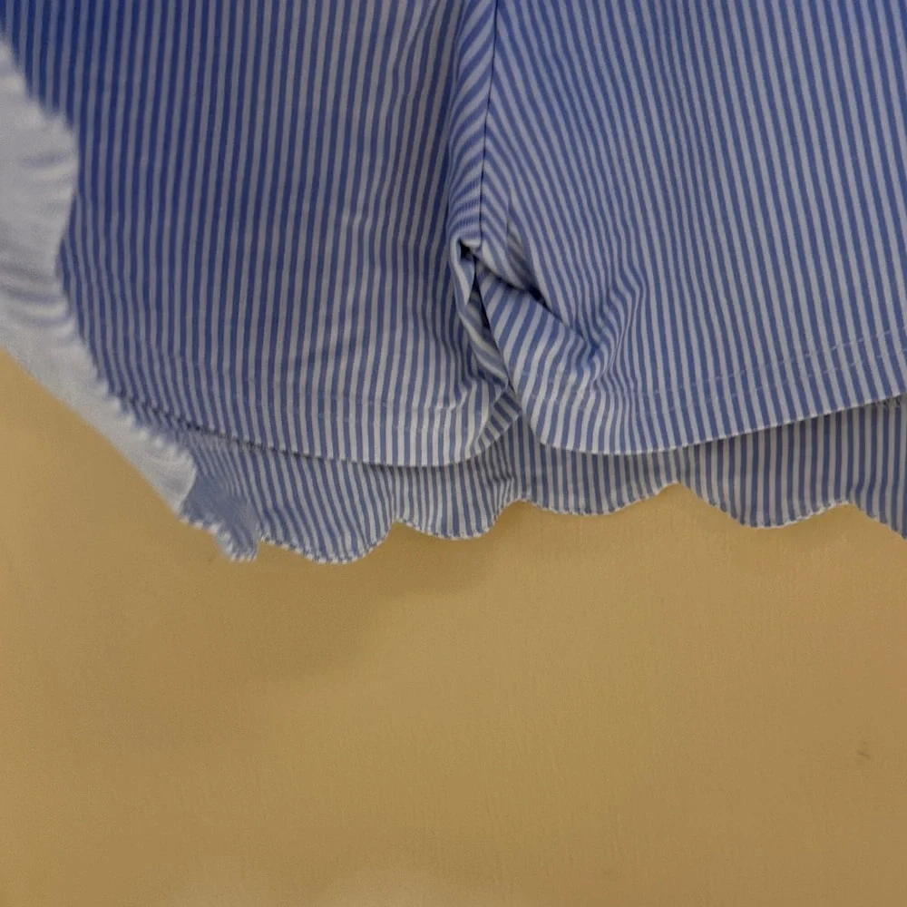 Crown & Ivy Light Blue Striped Mini Skort - Picture 8 of 12